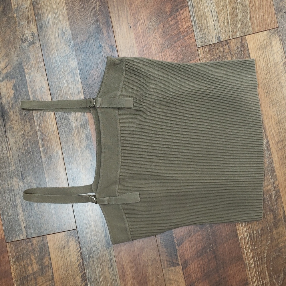 Tommy Hilfiger Jeans Green Ribbed Tank, Size XL